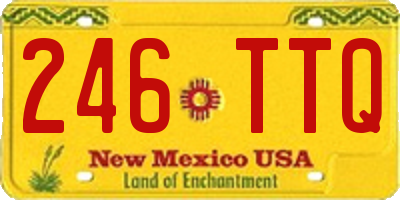 NM license plate 246TTQ