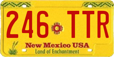 NM license plate 246TTR