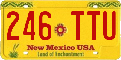NM license plate 246TTU