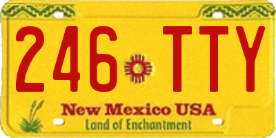 NM license plate 246TTY