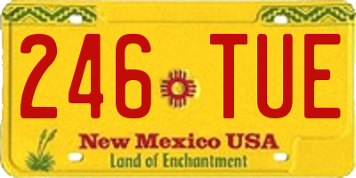 NM license plate 246TUE