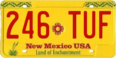 NM license plate 246TUF