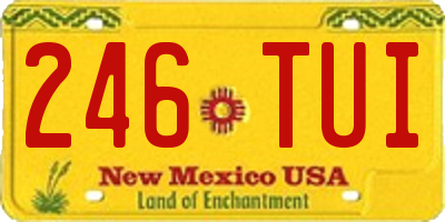 NM license plate 246TUI