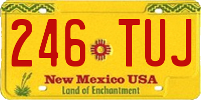 NM license plate 246TUJ