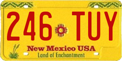 NM license plate 246TUY
