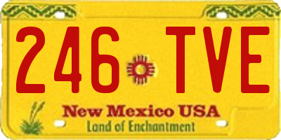 NM license plate 246TVE