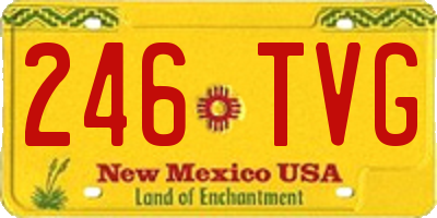 NM license plate 246TVG