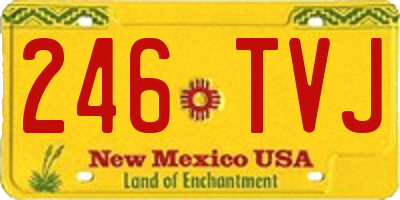 NM license plate 246TVJ