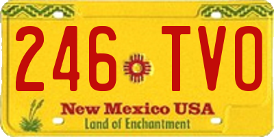 NM license plate 246TVO