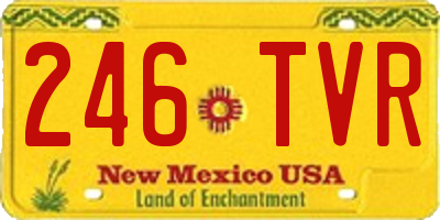 NM license plate 246TVR