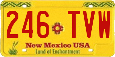 NM license plate 246TVW