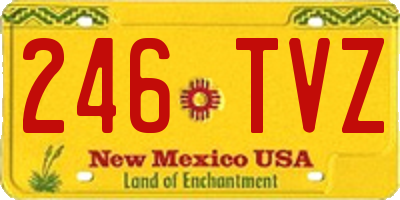 NM license plate 246TVZ