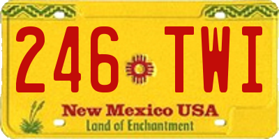 NM license plate 246TWI