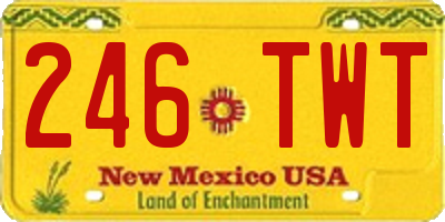 NM license plate 246TWT