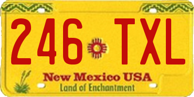 NM license plate 246TXL