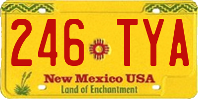 NM license plate 246TYA