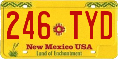 NM license plate 246TYD