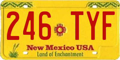 NM license plate 246TYF