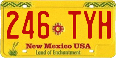 NM license plate 246TYH
