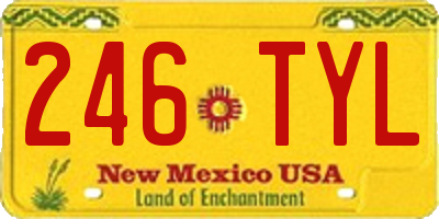 NM license plate 246TYL