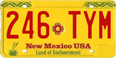 NM license plate 246TYM