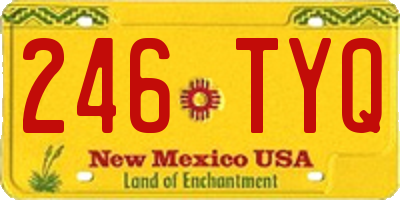 NM license plate 246TYQ