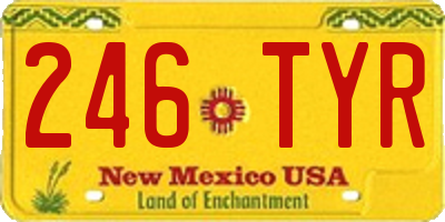 NM license plate 246TYR