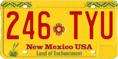 NM license plate 246TYU