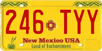 NM license plate 246TYY