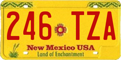 NM license plate 246TZA