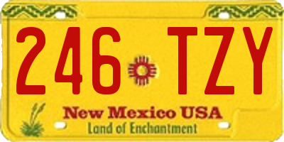 NM license plate 246TZY