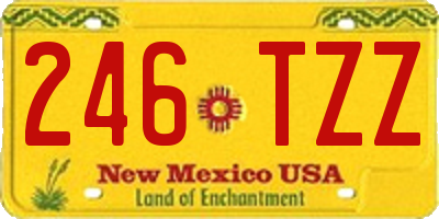 NM license plate 246TZZ