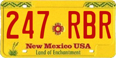 NM license plate 247RBR