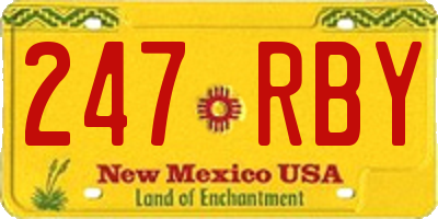 NM license plate 247RBY