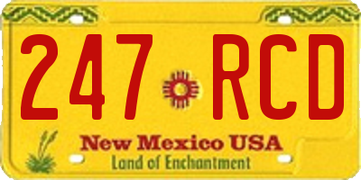 NM license plate 247RCD