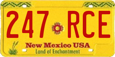 NM license plate 247RCE