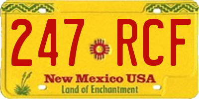 NM license plate 247RCF