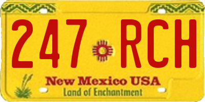 NM license plate 247RCH