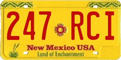 NM license plate 247RCI