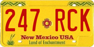 NM license plate 247RCK