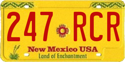 NM license plate 247RCR