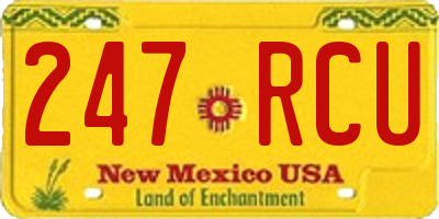 NM license plate 247RCU