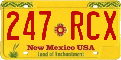 NM license plate 247RCX
