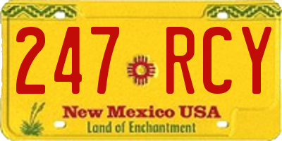 NM license plate 247RCY