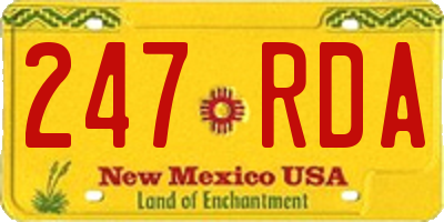 NM license plate 247RDA