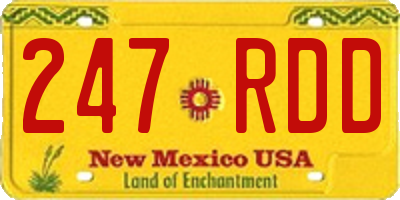 NM license plate 247RDD