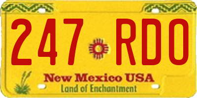 NM license plate 247RDO