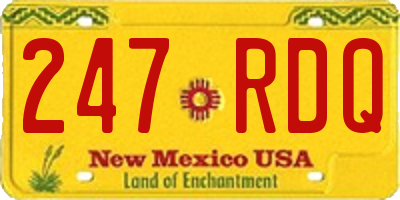 NM license plate 247RDQ