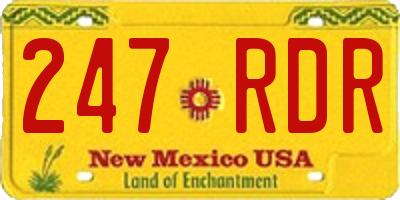 NM license plate 247RDR