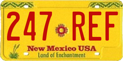 NM license plate 247REF